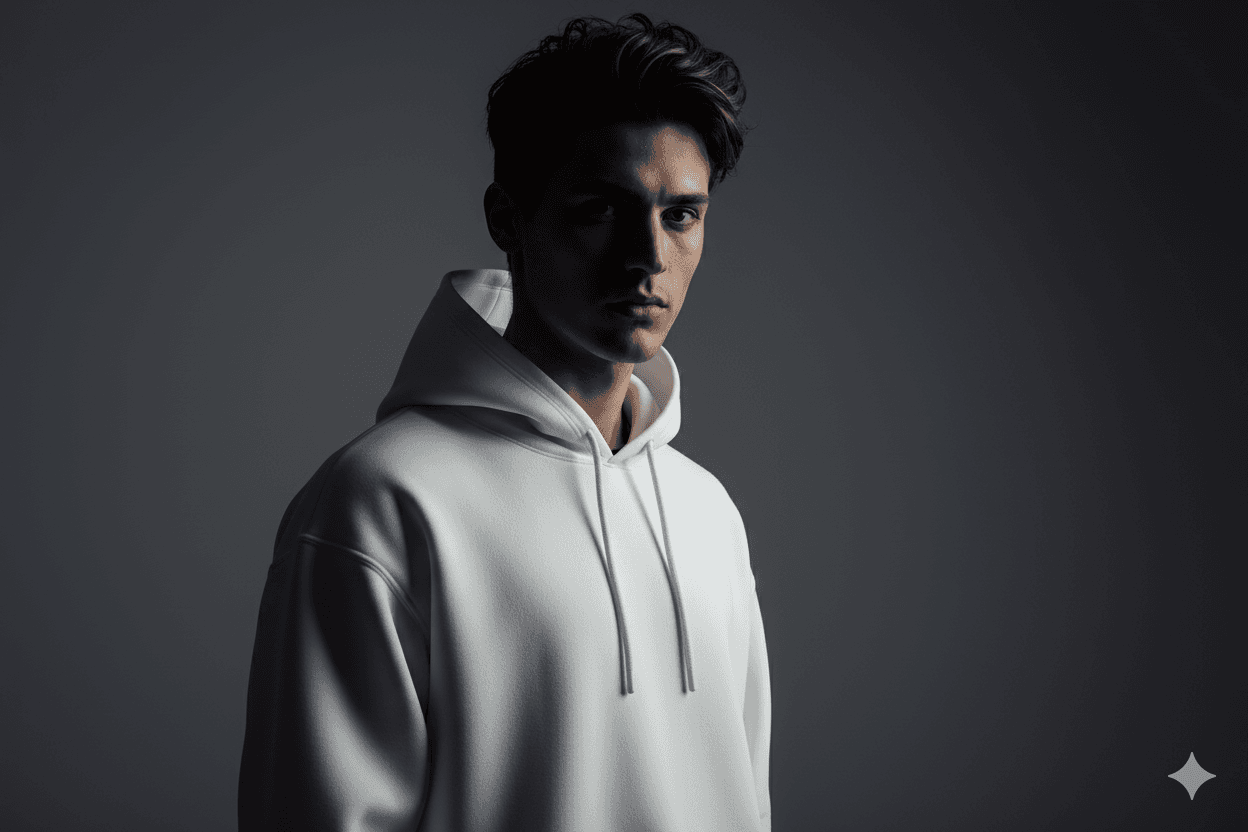 Men's Hoodie — Fashion product photography