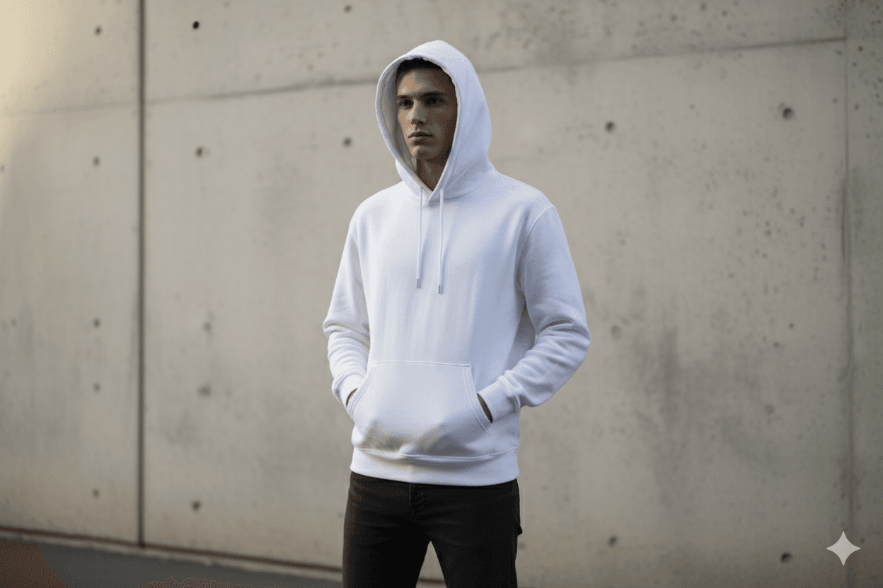 Men's Hoodie — Fashion product photography