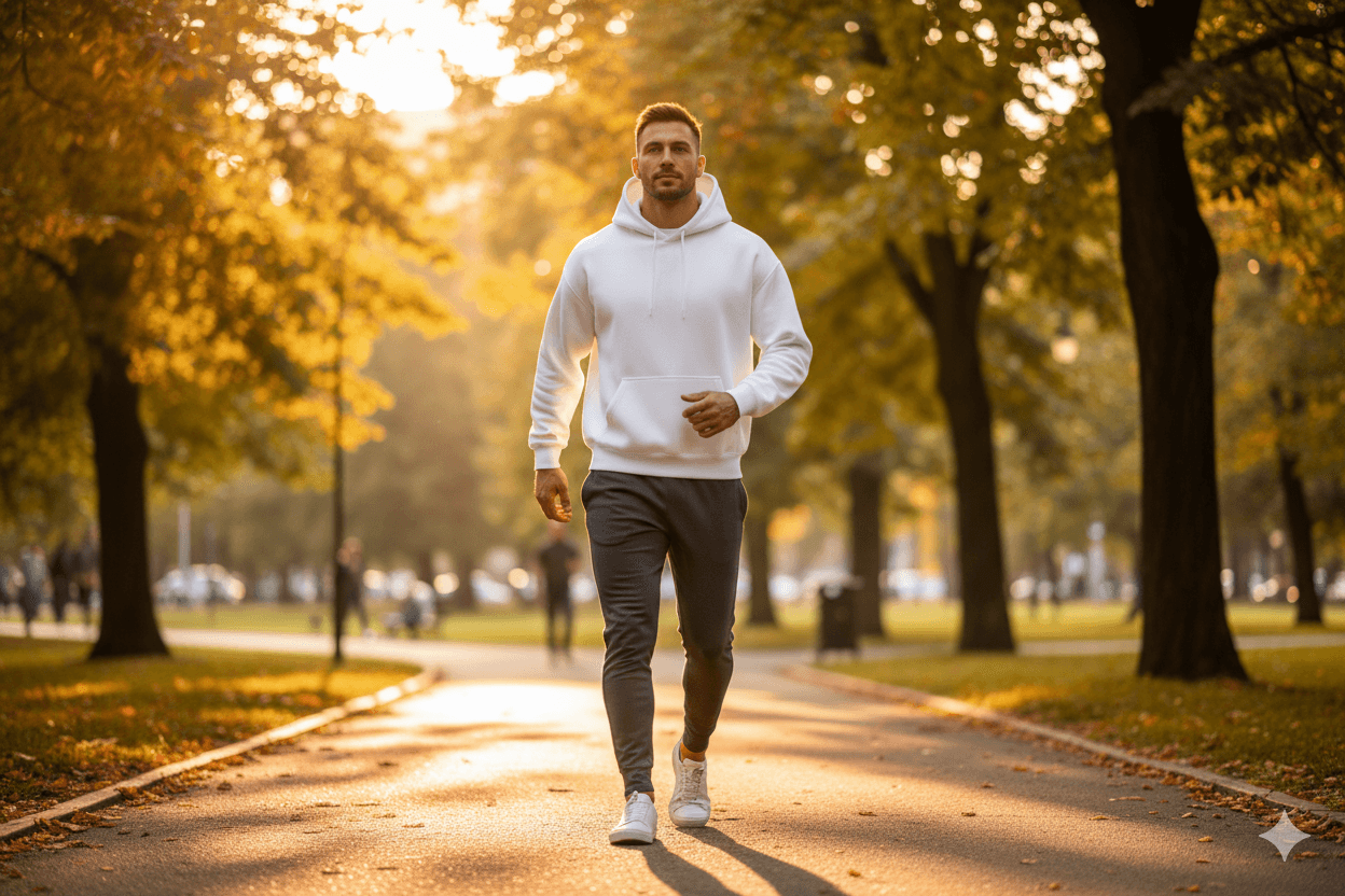 Men's Hoodie — Fashion product photography