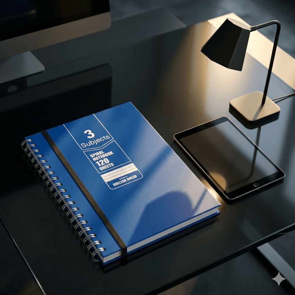 Notebook — Office product photography